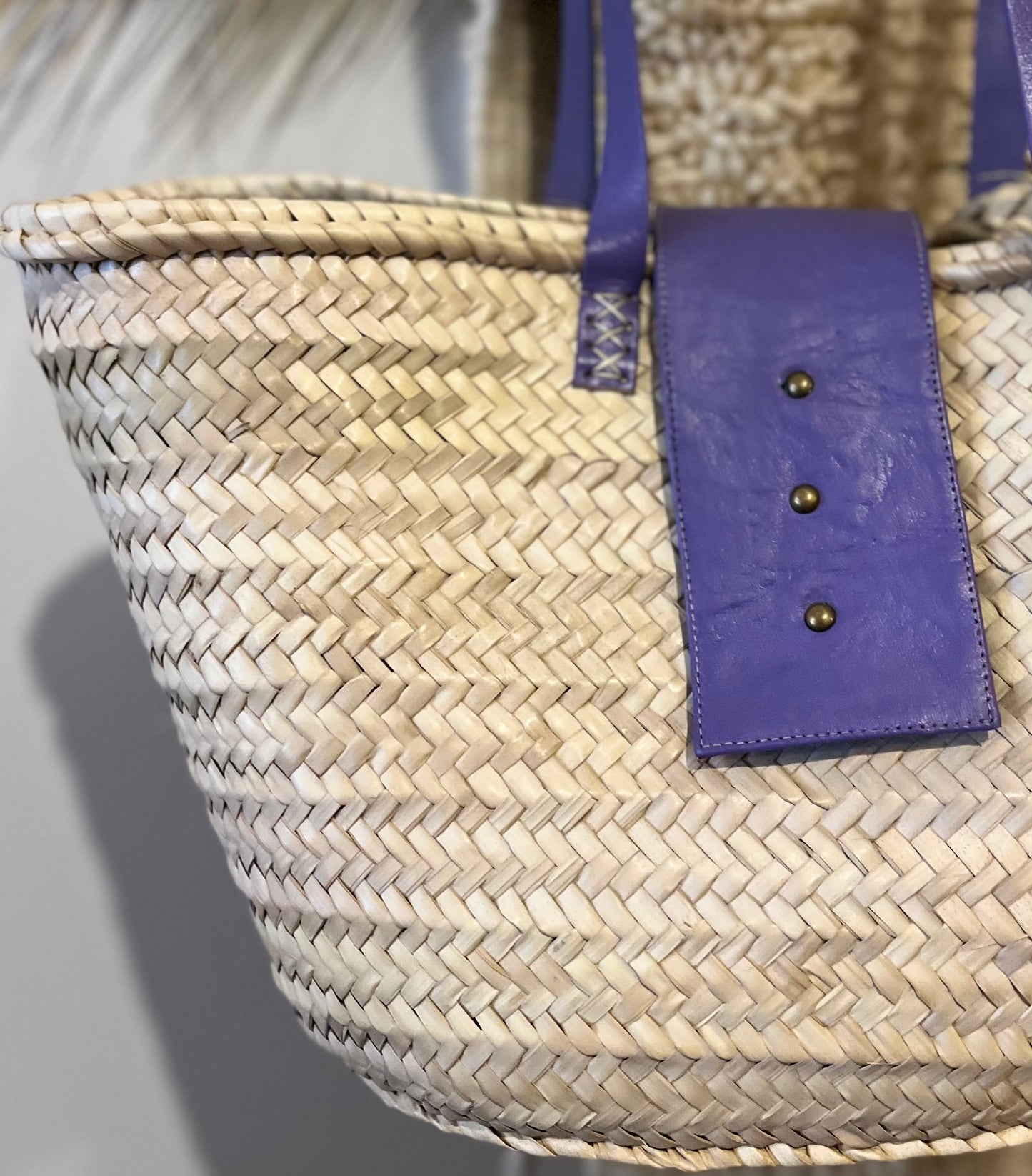 Panier sac à main en feuilles de palmier